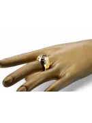 Желтый перидот 14-кв Желтое золото Кольцо Винтаж украшения vrc078y